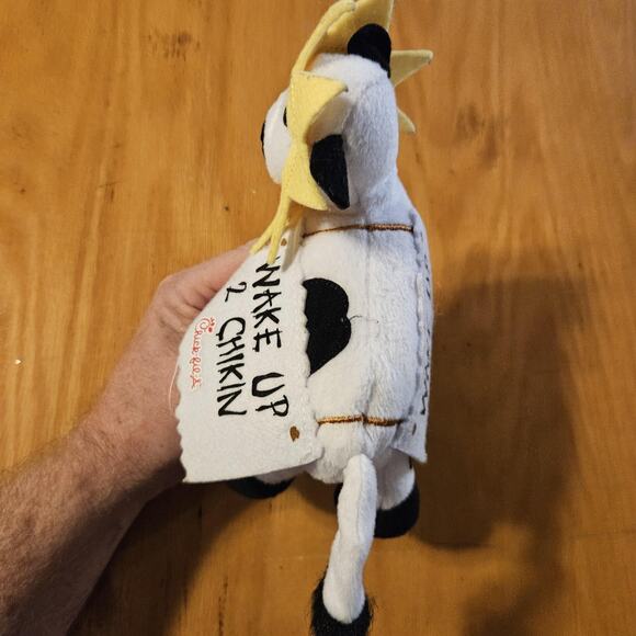 Chick-fil-A Wake Up 2 Chikin Cow Plush Toy 2017 Sun Costume Advertising Promo - Picture 3 of 8